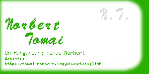 norbert tomai business card